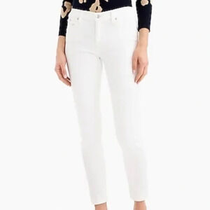New with Defects J Crew 8” Toothpick Jeans White